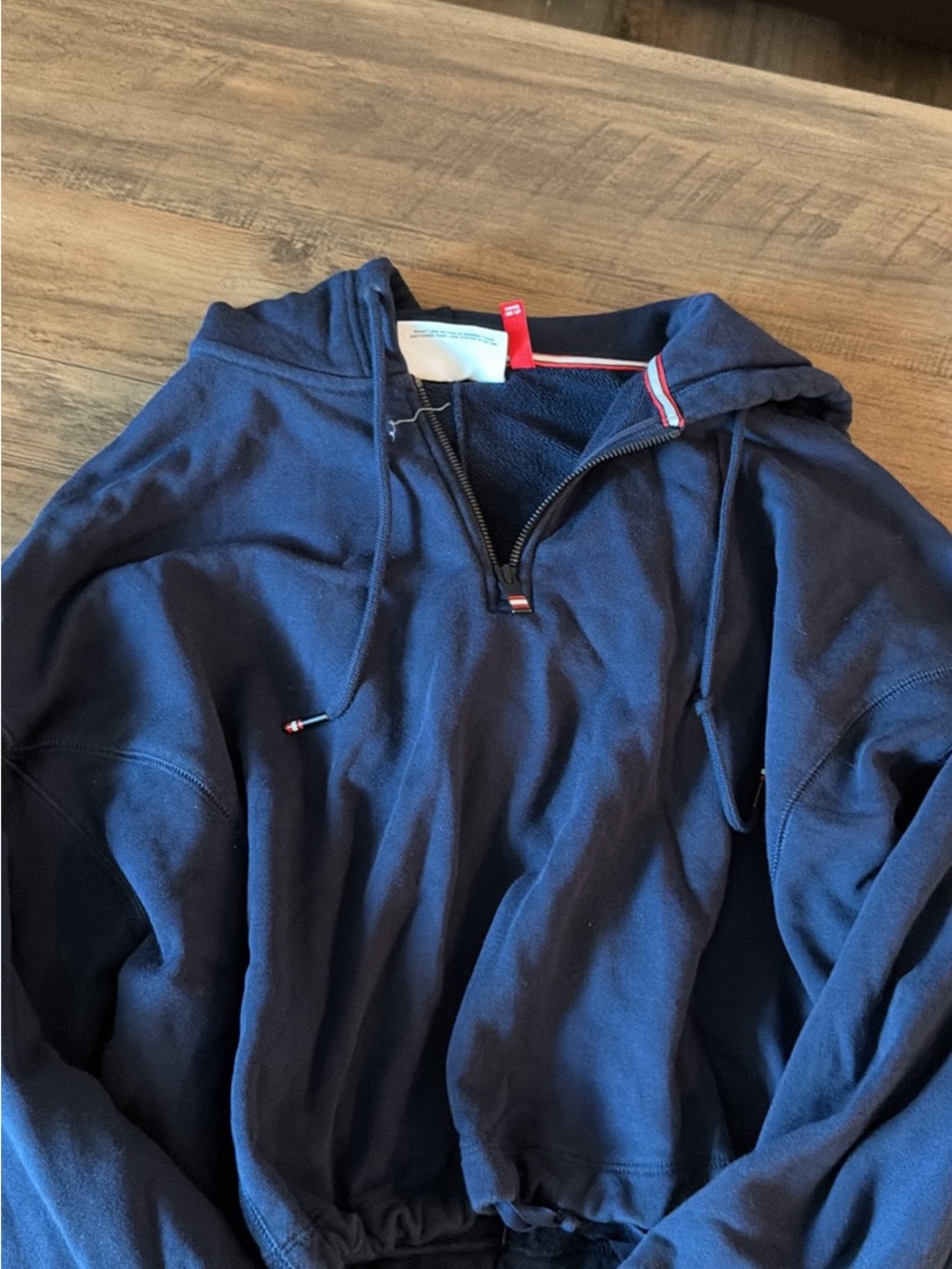 Wilson Navy Half-Zip Hooded Sweater